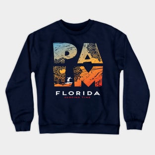 Funny Florida Surfing Time best gift for surfer Crewneck Sweatshirt